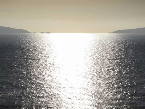 Sunlight Reflection White Modern Wood Framed Art Print with Double Matting by Olsen, Maggie