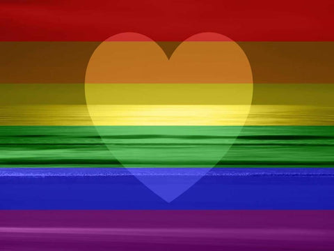 Heartfelt Sunset White Modern Wood Framed Art Print with Double Matting by Olsen, Maggie