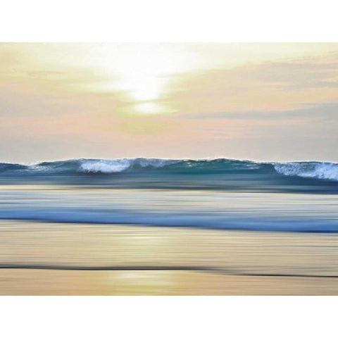 Waves White Modern Wood Framed Art Print by Olsen, Maggie