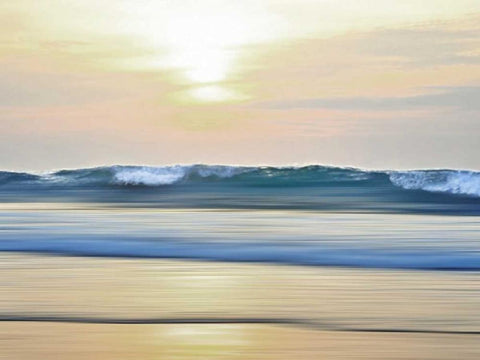 Waves Black Ornate Wood Framed Art Print with Double Matting by Olsen, Maggie