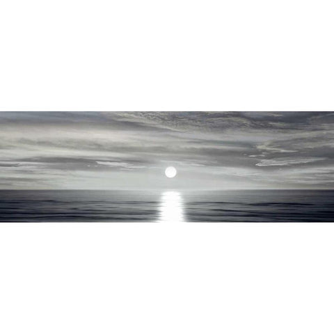 Sunlit Horizon I Black Modern Wood Framed Art Print with Double Matting by Olsen, Maggie