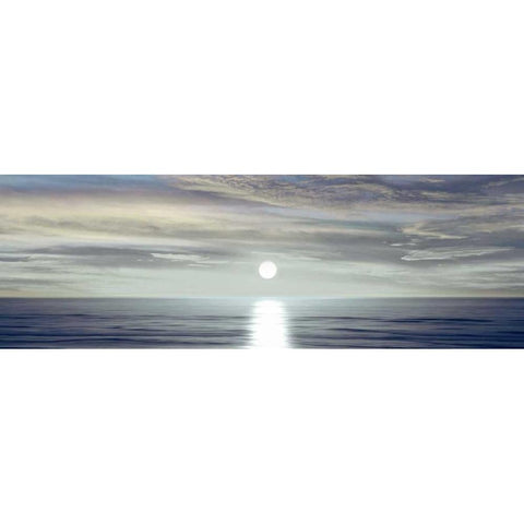 Sunlit Horizon II Black Modern Wood Framed Art Print with Double Matting by Olsen, Maggie