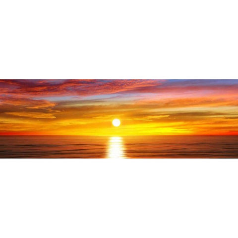 Sunlit Horizon IV Black Modern Wood Framed Art Print with Double Matting by Olsen, Maggie