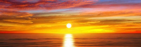 Sunlit Horizon IV Black Ornate Wood Framed Art Print with Double Matting by Olsen, Maggie