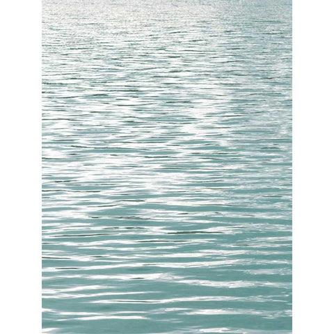 Ocean Current Aqua I White Modern Wood Framed Art Print by Olsen, Maggie