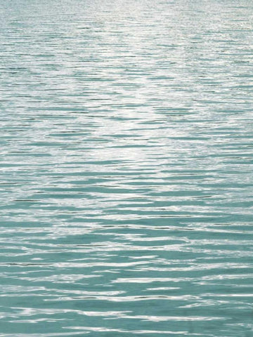 Ocean Current Aqua II White Modern Wood Framed Art Print with Double Matting by Olsen, Maggie