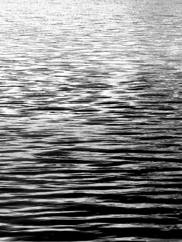 Ocean Current BW I White Modern Wood Framed Art Print with Double Matting by Olsen, Maggie