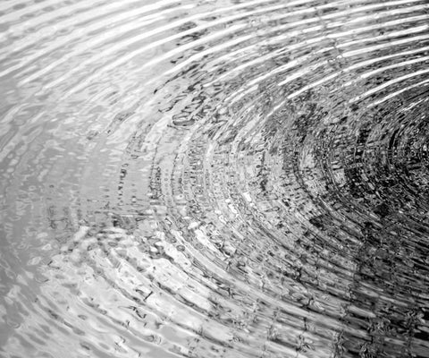 Ripples I Black Ornate Wood Framed Art Print with Double Matting by Olsen, Maggie