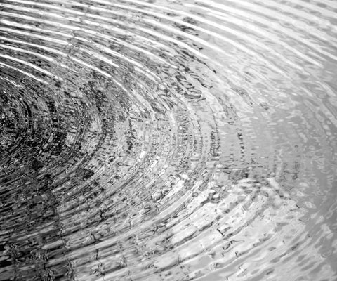 Ripplies II White Modern Wood Framed Art Print with Double Matting by Olsen, Maggie