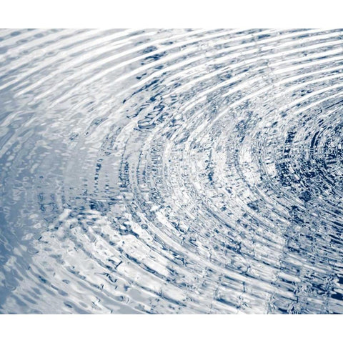 Ripples Indigo I White Modern Wood Framed Art Print by Olsen, Maggie