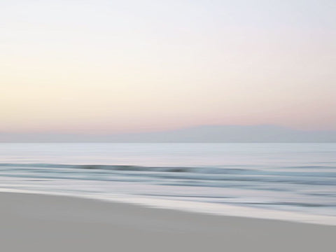 Quiet Beach I Black Ornate Wood Framed Art Print with Double Matting by Olsen, Maggie