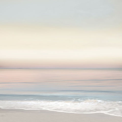 Shoreline I White Modern Wood Framed Art Print with Double Matting by Olsen, Maggie