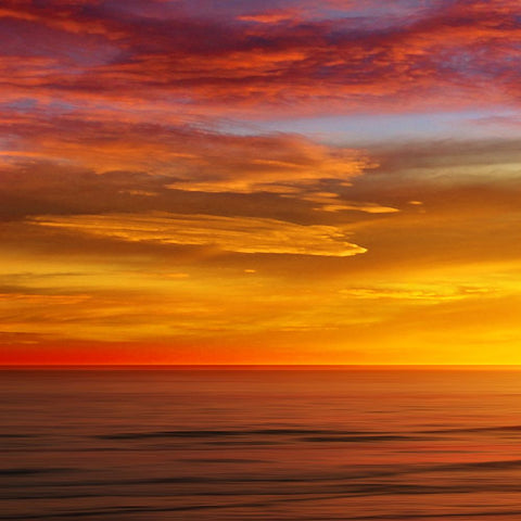 Sunlit Ocean I Black Ornate Wood Framed Art Print with Double Matting by Olsen, Maggie