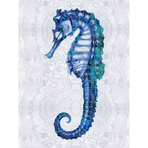 Sea Horse I Black Modern Wood Framed Art Print with Double Matting by Miller, Melonie