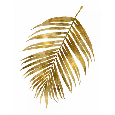 Gold Palm I Black Modern Wood Framed Art Print with Double Matting by Miller, Melonie