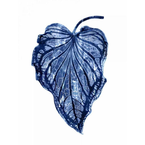 Indigo Palm III White Modern Wood Framed Art Print by Miller, Melonie