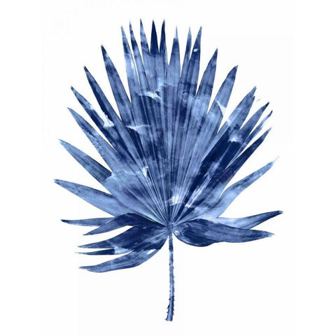 Indigo Palm IV White Modern Wood Framed Art Print by Miller, Melonie