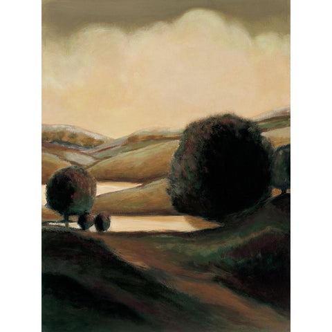 Daybreak II Black Modern Wood Framed Art Print by Montero, Mario
