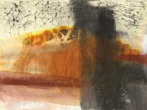 Turbulance White Modern Wood Framed Art Print with Double Matting by Oppenheimer, Michelle