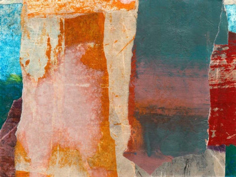 Montage I Black Ornate Wood Framed Art Print with Double Matting by Oppenheimer, Michelle