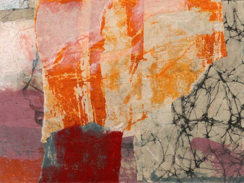 Montage II White Modern Wood Framed Art Print with Double Matting by Oppenheimer, Michelle