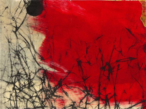 Glow Black Ornate Wood Framed Art Print with Double Matting by Oppenheimer, Michelle