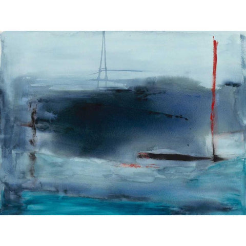 Tempest White Modern Wood Framed Art Print by Oppenheimer, Michelle