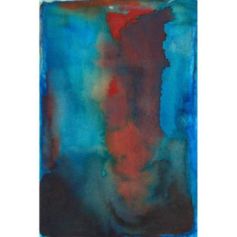 Scarlet Burst Black Modern Wood Framed Art Print with Double Matting by Oppenheimer, Michelle