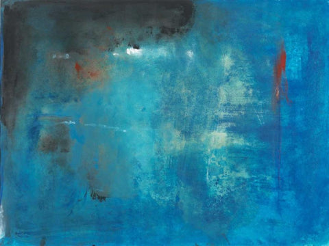 Deep blue sea White Modern Wood Framed Art Print with Double Matting by Oppenheimer, Michelle