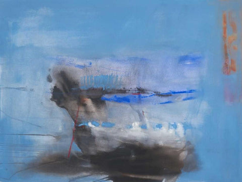 Underlying White Modern Wood Framed Art Print with Double Matting by Oppenheimer, Michelle