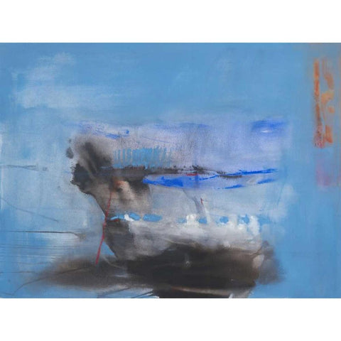 Underlying Black Modern Wood Framed Art Print by Oppenheimer, Michelle