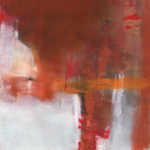 Crimson White Modern Wood Framed Art Print with Double Matting by Oppenheimer, Michelle