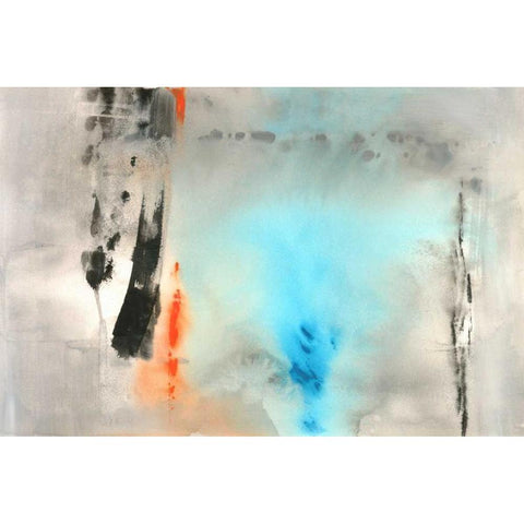 Dusky Turquoise White Modern Wood Framed Art Print by Oppenheimer, Michelle