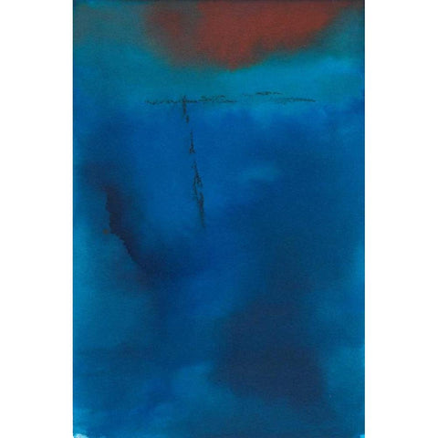 Billows Black Modern Wood Framed Art Print by Oppenheimer, Michelle