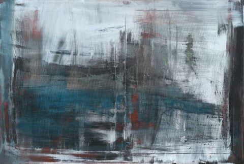 Move White Modern Wood Framed Art Print with Double Matting by Oppenheimer, Michelle