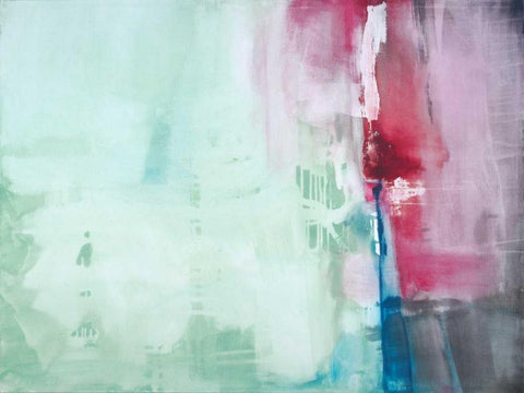 Harmony White Modern Wood Framed Art Print with Double Matting by Oppenheimer, Michelle