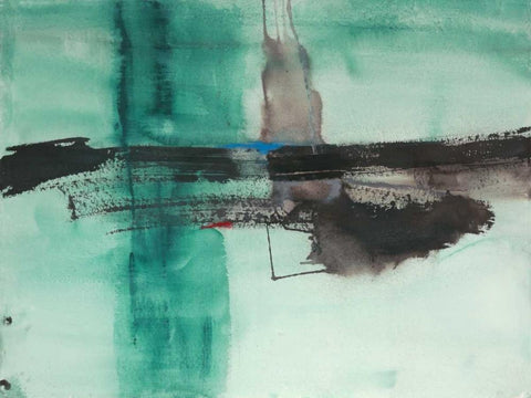 Detached I White Modern Wood Framed Art Print with Double Matting by Oppenheimer, Michelle