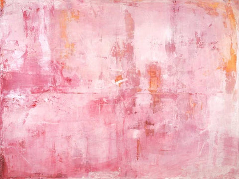 Pink Mirrors White Modern Wood Framed Art Print with Double Matting by Oppenheimer, Michelle