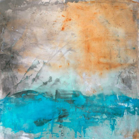 Cascade White Modern Wood Framed Art Print by Oppenheimer, Michelle