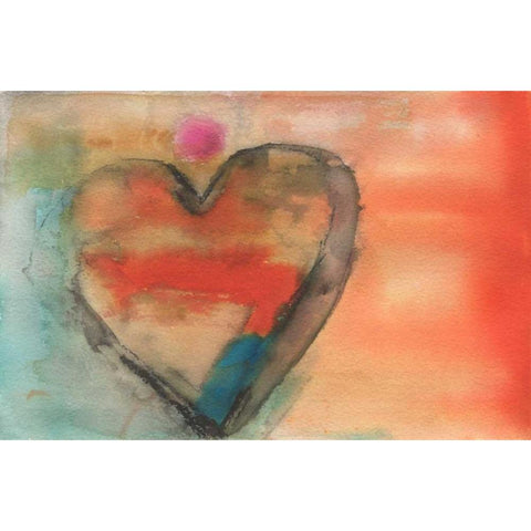 Sweethearts I Black Modern Wood Framed Art Print with Double Matting by Oppenheimer, Michelle