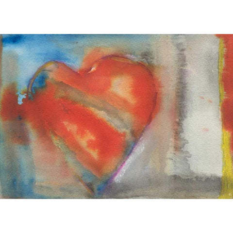 Sweethearts II White Modern Wood Framed Art Print by Oppenheimer, Michelle