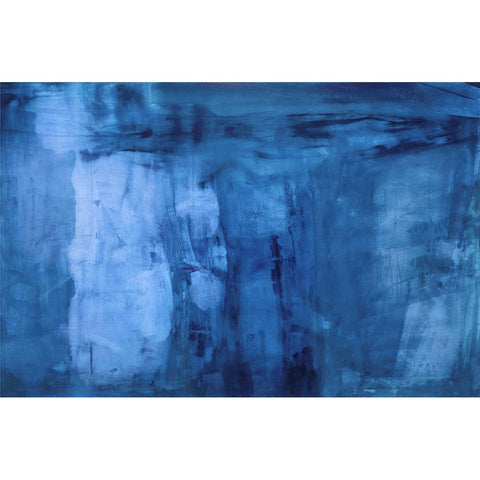 Into the Blue Black Modern Wood Framed Art Print with Double Matting by Oppenheimer, Michelle