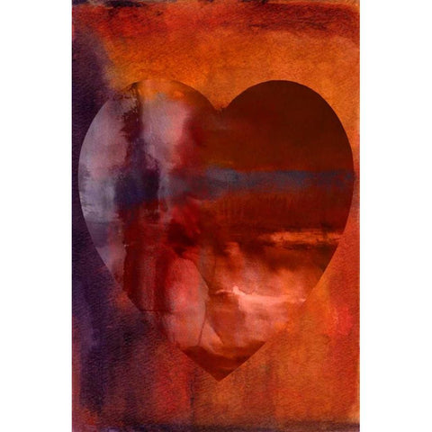 Heartfelt IV Black Modern Wood Framed Art Print with Double Matting by Oppenheimer, Michelle