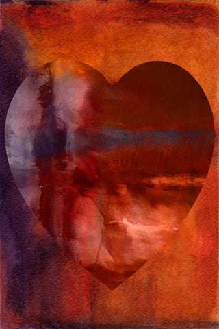 Heartfelt IV White Modern Wood Framed Art Print with Double Matting by Oppenheimer, Michelle