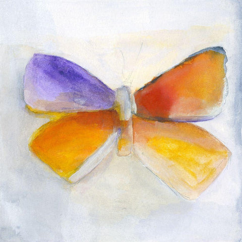 Butterfly IV White Modern Wood Framed Art Print by Oppenheimer, Michelle