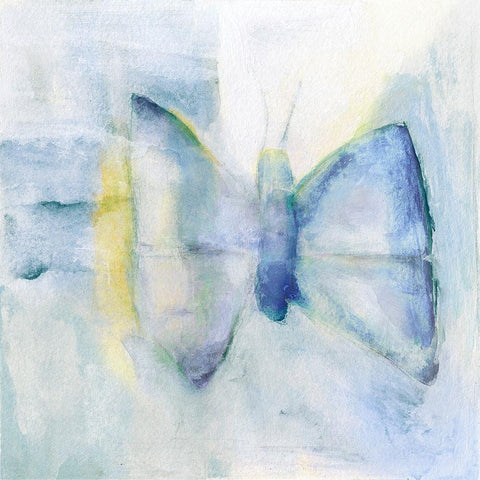 Butterfly VI White Modern Wood Framed Art Print with Double Matting by Oppenheimer, Michelle