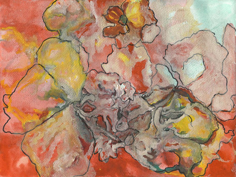 Tangled Web Black Ornate Wood Framed Art Print with Double Matting by Oppenheimer, Michelle