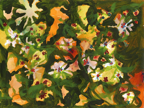 Time to Bloom I Black Ornate Wood Framed Art Print with Double Matting by Oppenheimer, Michelle