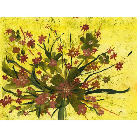 Time to Bloom II Black Modern Wood Framed Art Print with Double Matting by Oppenheimer, Michelle