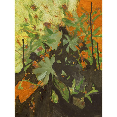 Orange and Yellow White Modern Wood Framed Art Print by Oppenheimer, Michelle